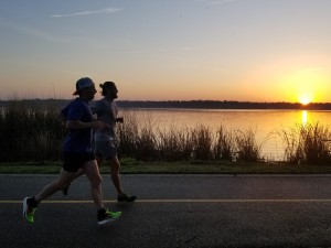 Ben and Aaron enjoy a sunrise run together